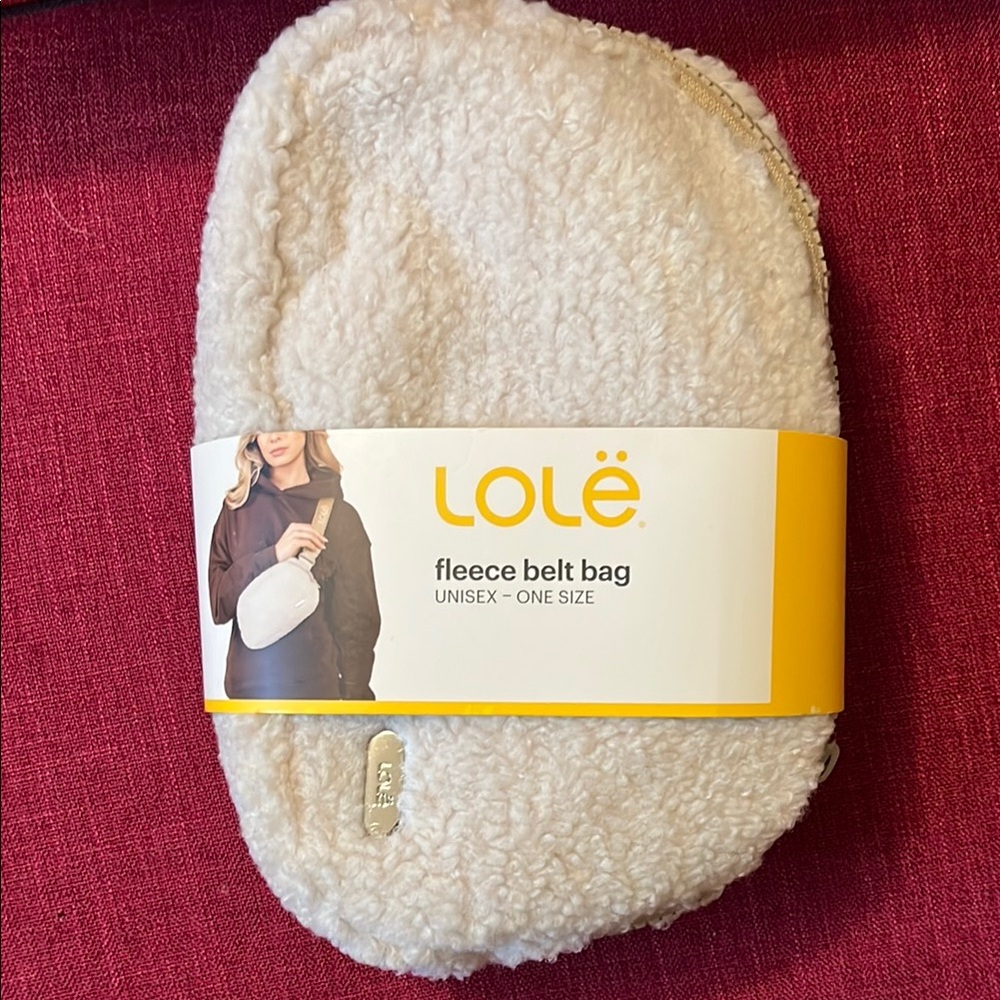 Lole Off-White Fleece Crossbody Bag